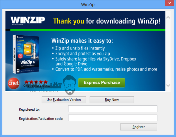 تحميل winzip للكمبيوتر لفك ضغط الملفات 